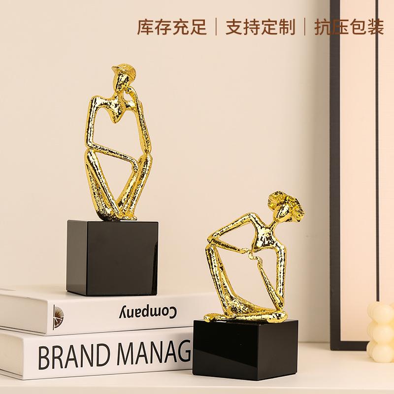 轻奢复纪古人物件造型创意家居办公摆室玄关桌面装饰念品工艺BJ-0