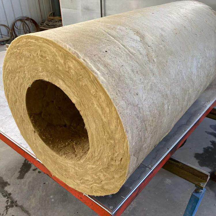 玄武岩硬质岩棉管壳憎水岩棉管防火隔热复合铝箔蒸汽管道保温管