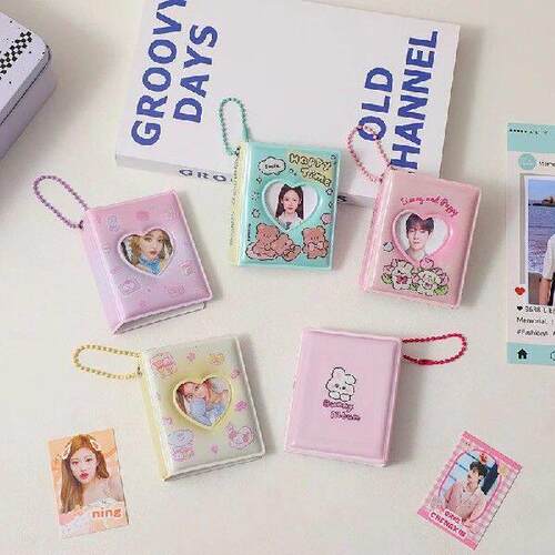 3 Inch Mini Photo Album Keychain 16 Pockets Small Photos