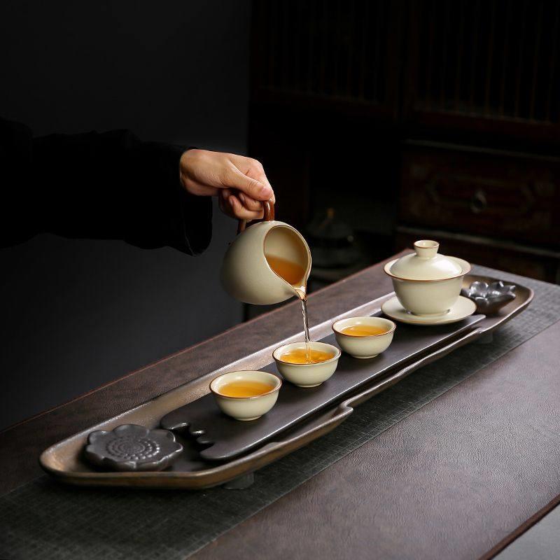 茶盘家用干泡茶新中式蓄水茶具小功夫茶具茶桌排水陶瓷创意