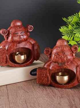 新款多巴胺财神门铃冰箱贴汽车摆件风铃铜铃铃铛吸门提醒乔迁家居
