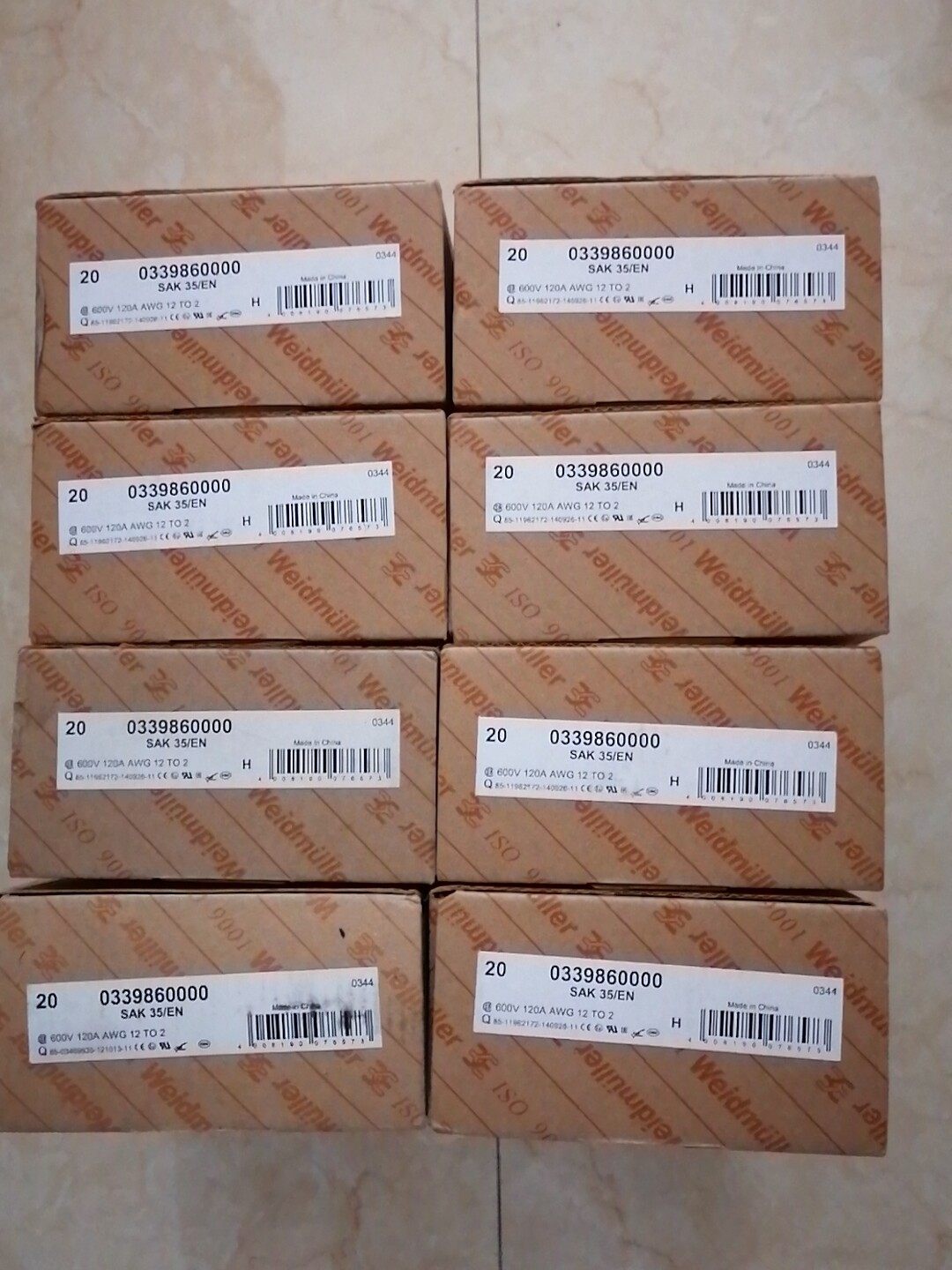 魏德米勒接线端子 SAK35/EN  共400只，打包价24