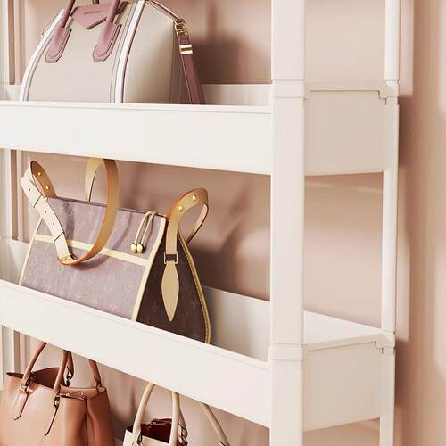 超薄门后置物架儿童书架一体靠墙绘本架过道墙上落地极窄过道书架