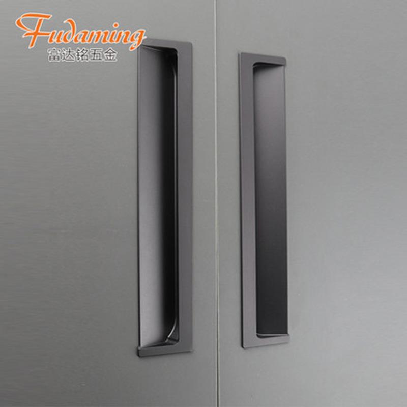 富达铭新款抽屉嵌入式槽暗扣手大衣柜拉拉橱柜衣柜门把KAV手开移