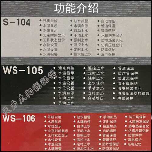 力诺瑞特新款太阳能控制器WS106/X06/105水温水位测控仪S-104仪表