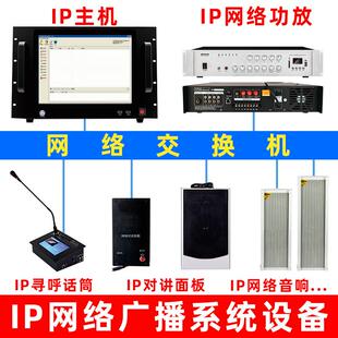 IP网路广播功放机定压数字防水音柱音响话筒校园学校公共广播系统