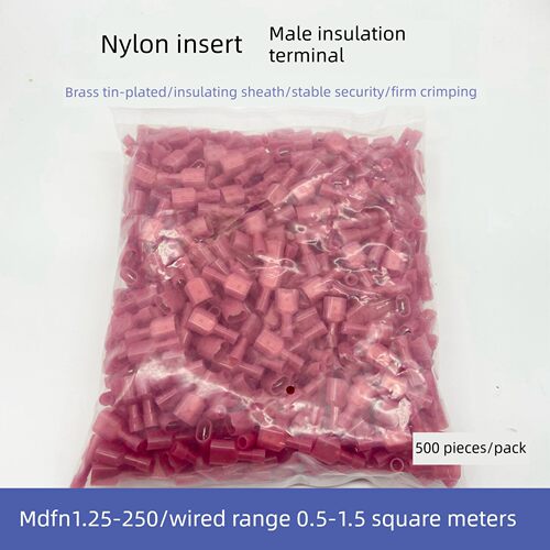 MDFN1.25-250 尼龙耐高温6.3插片接线端子公头500祇