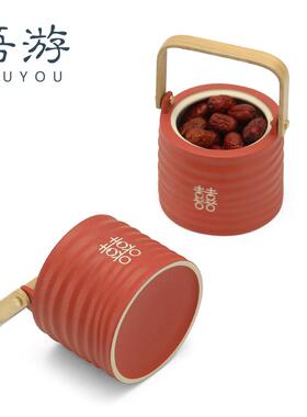 吾游高颜值实用喜桶新娘出嫁陪嫁子孙桶婚庆用品中式摆件子孙宝桶