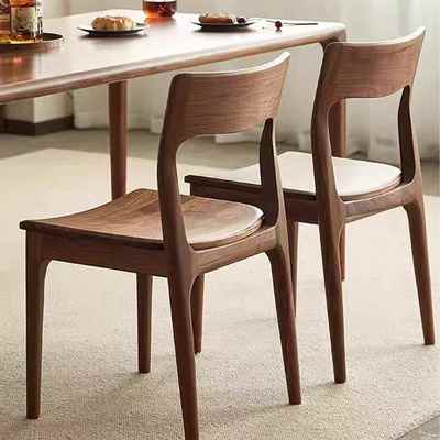 北美白蜡木餐椅简约现代设计师靠背椅凳子复古全实木家用餐桌椅子