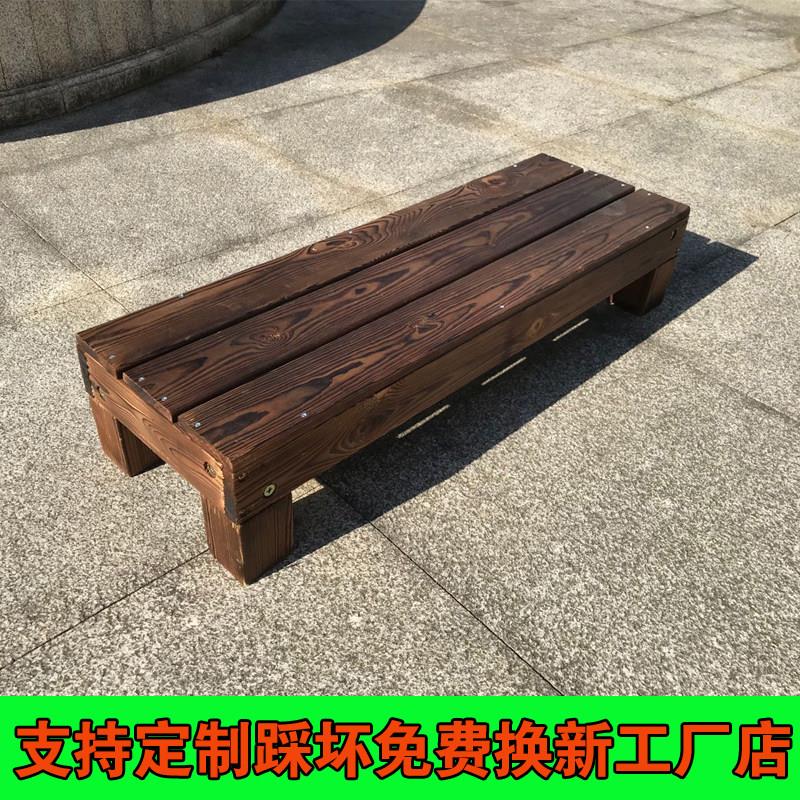 家用阳台移动防腐木踏步实木脚踏凳木质增高木制踏板室外木头台阶