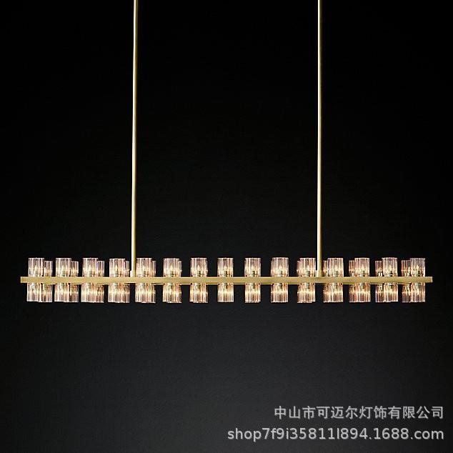 厂家直供轻奢水晶灯美式餐厅简约创意酒吧前台售楼处设计师灯饰