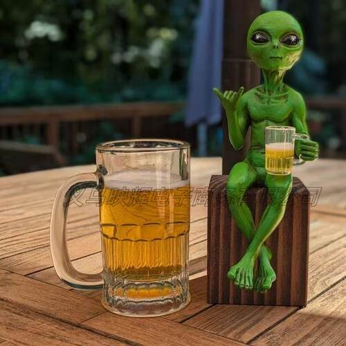 跨境新品树脂雕像摆件 Funny Alien Statue 有趣的外星人树脂雕像