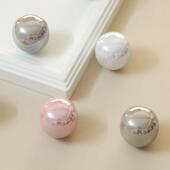 银色 拉手现代简约高端衣柜门整体橱柜子家俱抽屉意式 新款 甜美法式