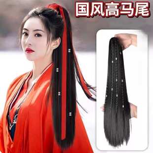 麻花发厂家批发辫马尾扣马逊夹民族高热销风抓彩色长直藏族发辫子