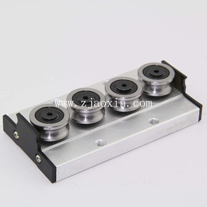 滚轮导轨噪音低 机床移门导轨内置双轴心SGR25/SGB25-3UU4轮5轮