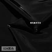 纯黑色超亮极滑镜面亮面柔软高弹力反光泽皮革 仿皮服装 布料面料