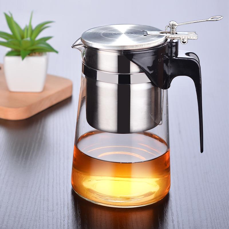 小象人飘逸杯泡茶壶玻璃茶壶茶水分离过滤泡茶杯花茶壶飘逸壶茶具