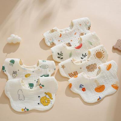 口水巾一岁以上婴儿围嘴纯棉纱布柔软可调节婴幼儿用品儿童围兜