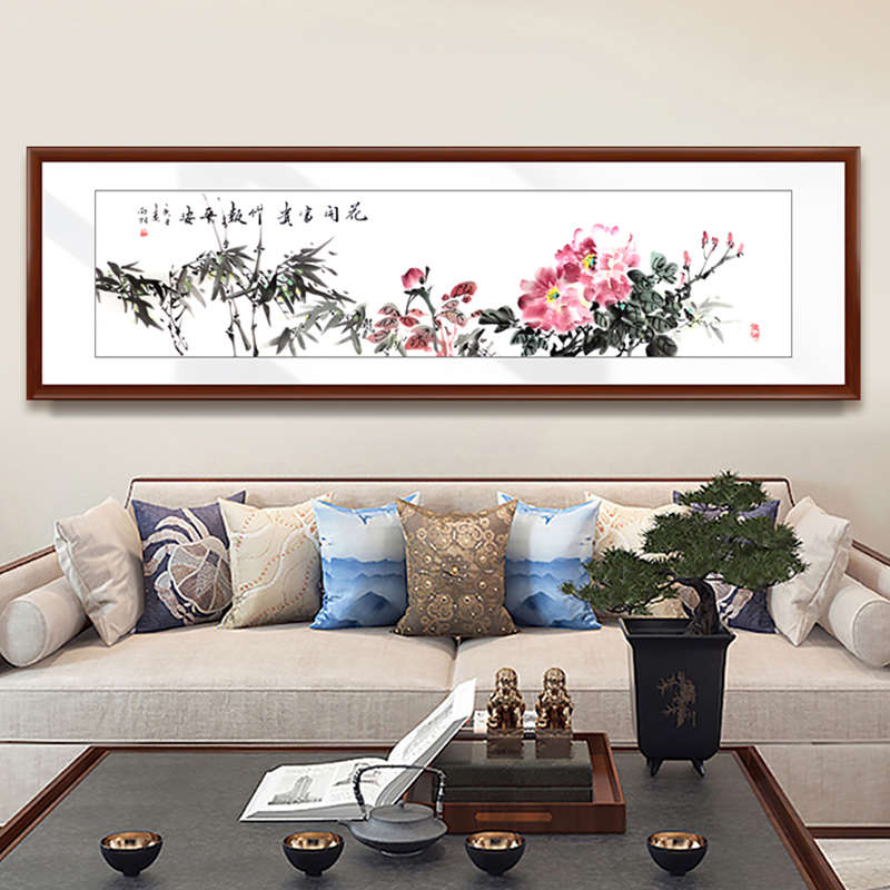 花开富贵牡丹花国画花鸟画中式客厅装饰画卧室床头挂画纯手绘真迹图片