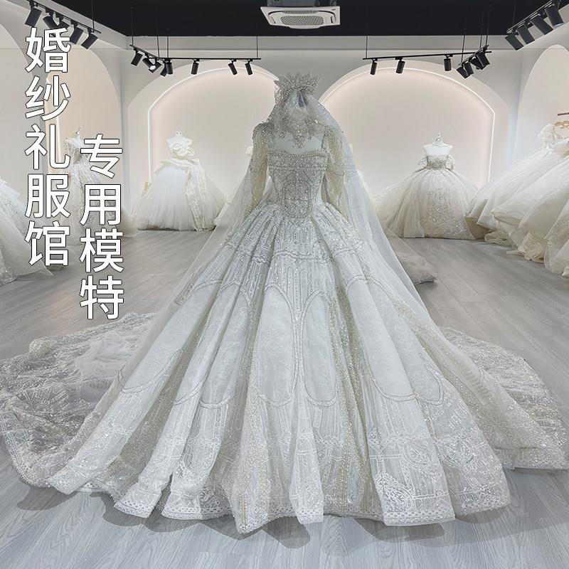 婚纱店专用模特道具秀禾礼服人偶服装店人台婚纱模特展示架全身