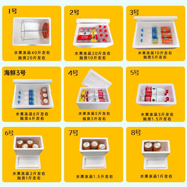 新款直销泡沫箱邮政12345678号现货斤水果海鲜冻品肉快递徐州保温