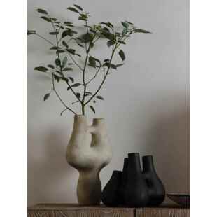 现代创意Wabi 斯堪 纳维亚简单风格 家居艺术花瓶陶瓷干 Sabi风格