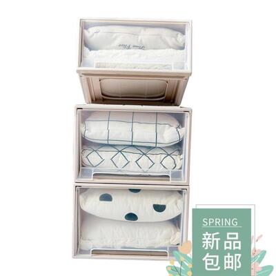 Drawer type storage box plastic transparent wardrobe storage