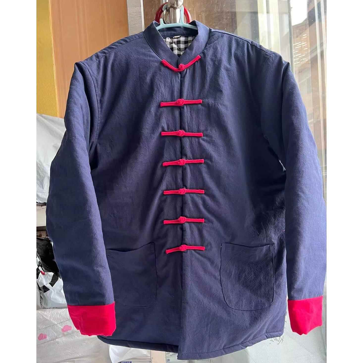 高档冬冬季暖中保式盘扣唐装棉袄男中老年季棉服加厚棉衣冬装夹棉