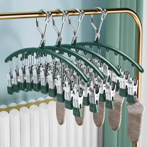 Stainless Steel Sock Clips Windproof No-Mark Multi-Clip Baby
