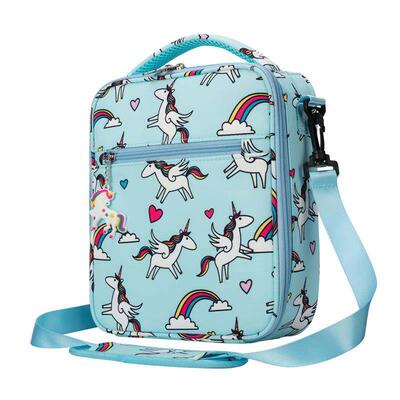 BPA free Children Cartoon Unicorn Lunch Box Bag for Girls