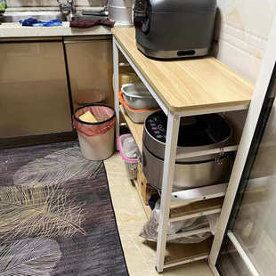 HX厨房切菜桌置物架落地多层家用收纳架微波炉储物架子操作工作台