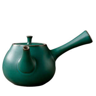 遇素 复古陶瓷侧把壶中式功夫茶具泡茶壶手把壶家用茶壶粗陶单壶
