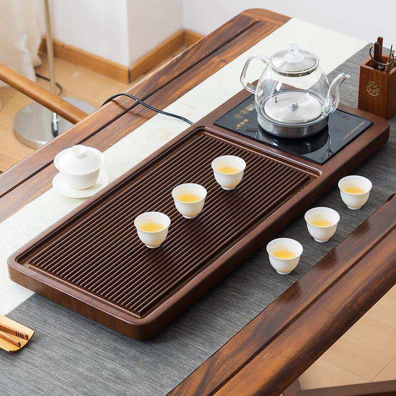 整套茶具茶盘套装家用高档客厅办公室功夫全自动泡茶台烧水壶一体
