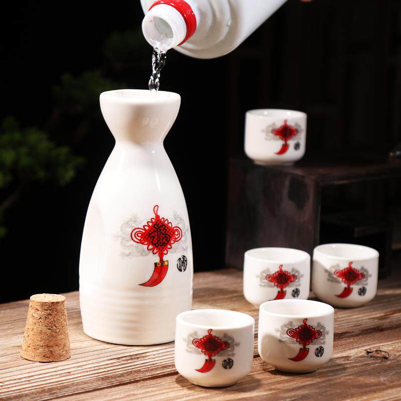 烫酒温酒壶仿古分酒器白酒家用陶瓷复古风热酒具中式家用老式酒。