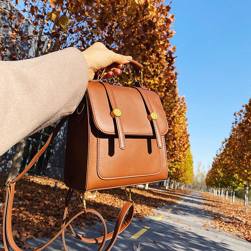 复古双肩式2024新款潮时尚学生背包多功能书包手提包,箱包皮具/热销女包/男包,双肩背包,淘宝优惠券,粉丝福利购,淘宝优惠卷