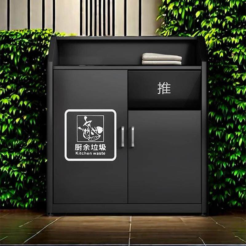 工业风铁艺垃圾柜大号立式火锅店汉堡店垃圾箱酒店商用隐藏垃圾桶
