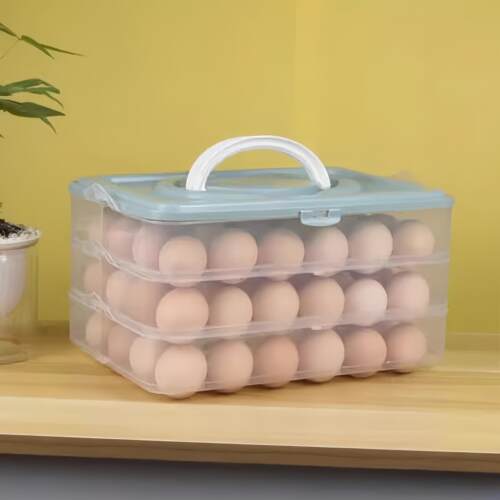 鸡蛋收纳盒的冰箱专用防摔厨房食品保鲜装鸡蛋储物盒子托装蛋神器