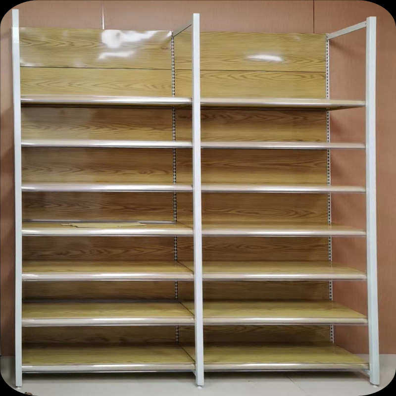 物饰品纹四柱货架展示陈列新款超市货架15置仿木精品转印单双面