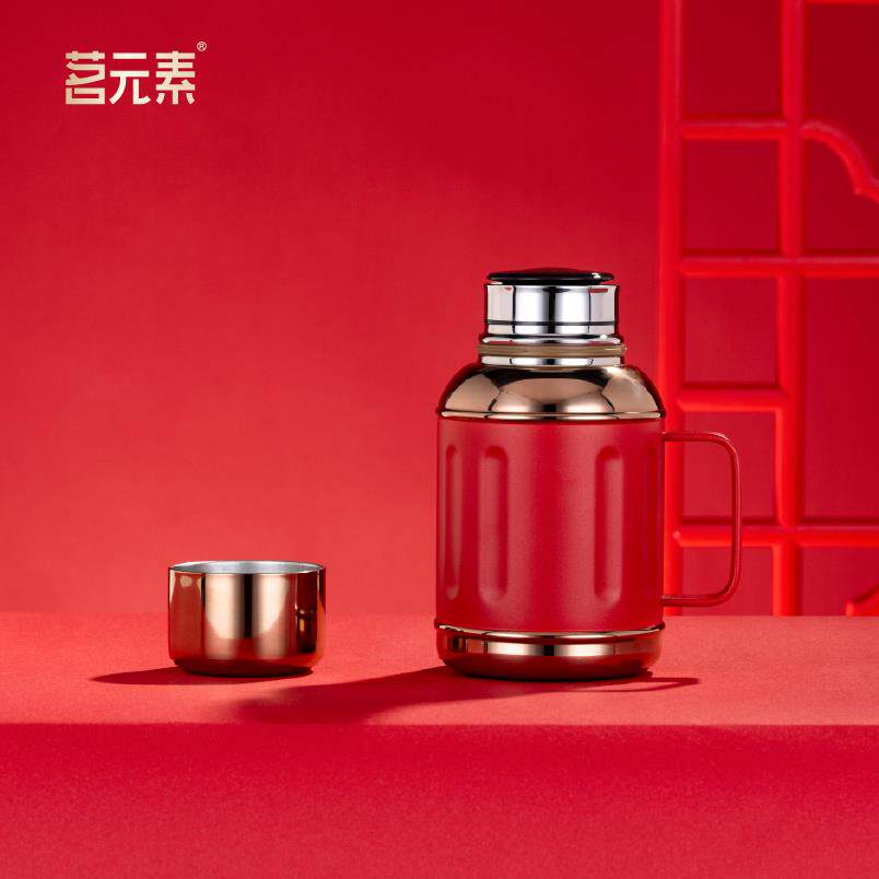 茗元素小胖墩焖茶保温壶水壶便携热水壶闷茶不锈钢暖水瓶茶水分离