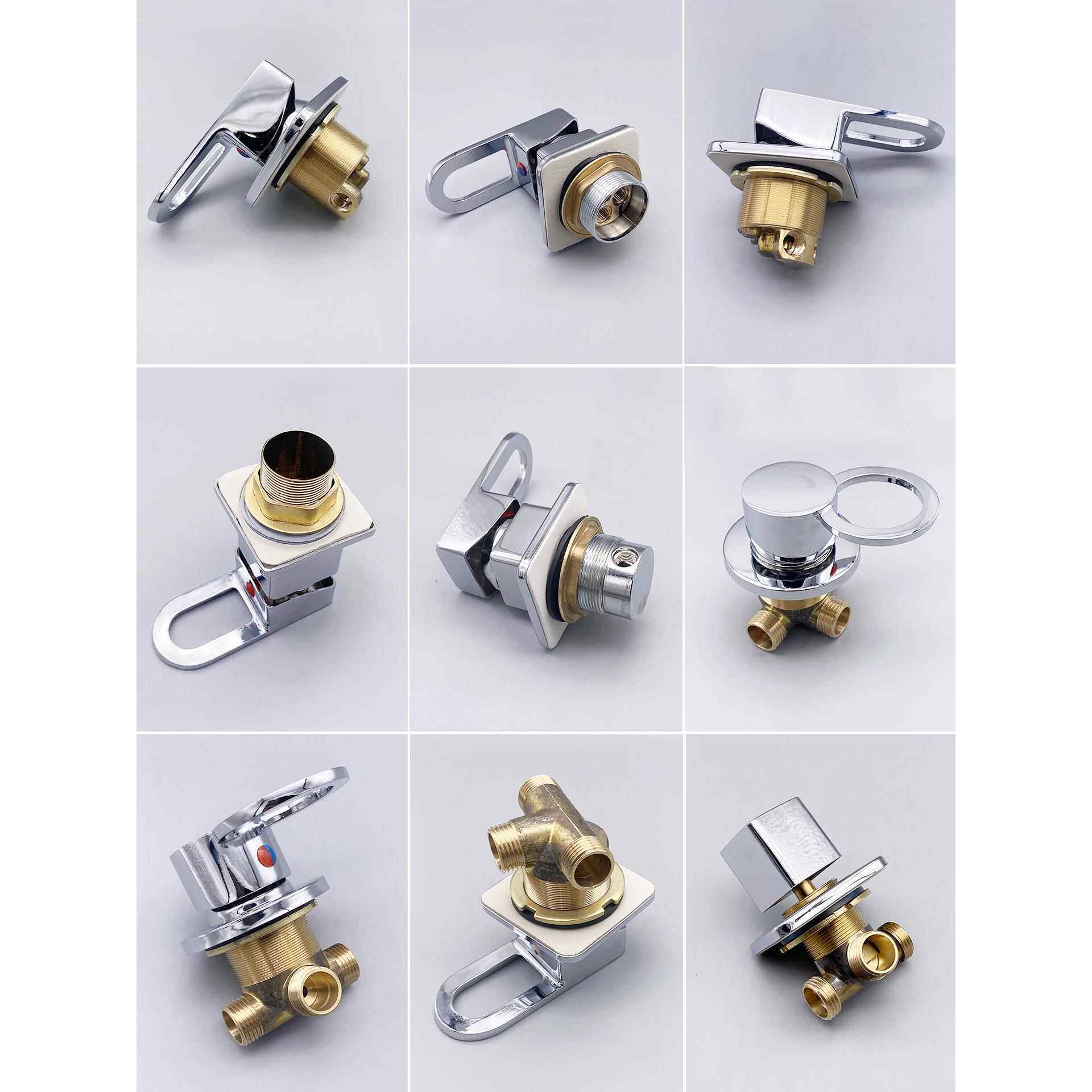 浴室座开关混合阀老式浴室柜洗脸盆两件套或三件套分离水龙头配件