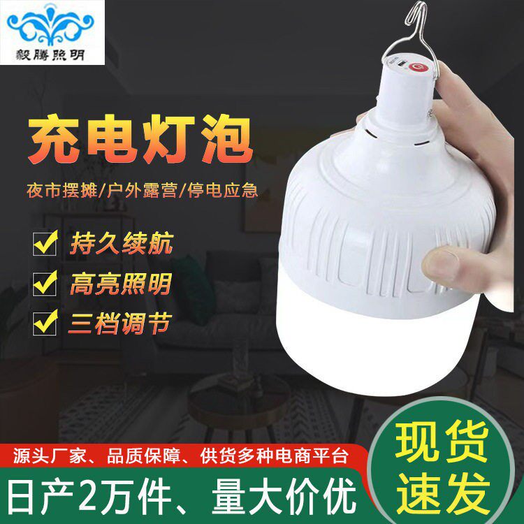 led应急灯泡led地摊夜市摆摊灯户外露营充电无线照明USB便携球泡