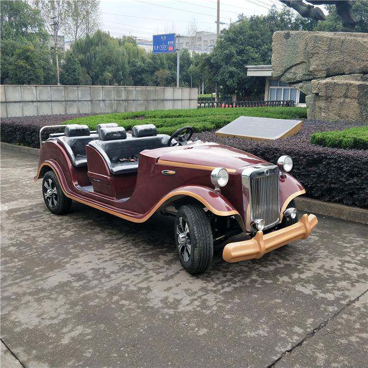 带棚广告宣传高尔夫款式低速微型油电两用四轮代步燃油观光车