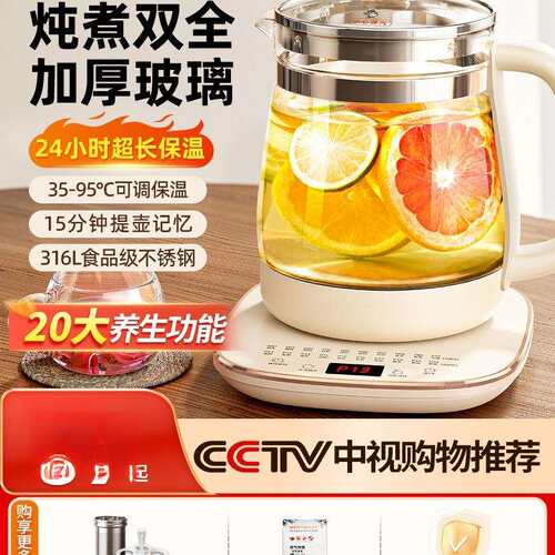 德国养生壶办公室小型家用炖煮一体玻璃煮茶器2026新款烧水壶