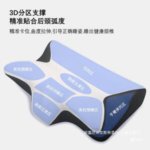 厂家直销新品亚马逊牛角枕记忆枕睡眠异形枕慢回弹记忆棉零压力枕