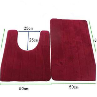 Bathroom Mat Carpet Pcs Toilet Shape Simple Set