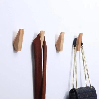 Creative Japanese Oak Hook Wall Coat Wooden Hook Clothes