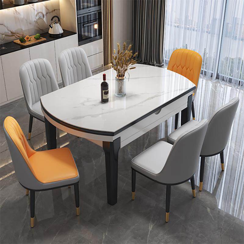 2025新型餐桌小户型专用餐桌实木岩板椅组合现代简约轻奢家用伸缩,住宅家具,岩板餐桌,淘宝优惠券,粉丝福利购,淘宝优惠卷