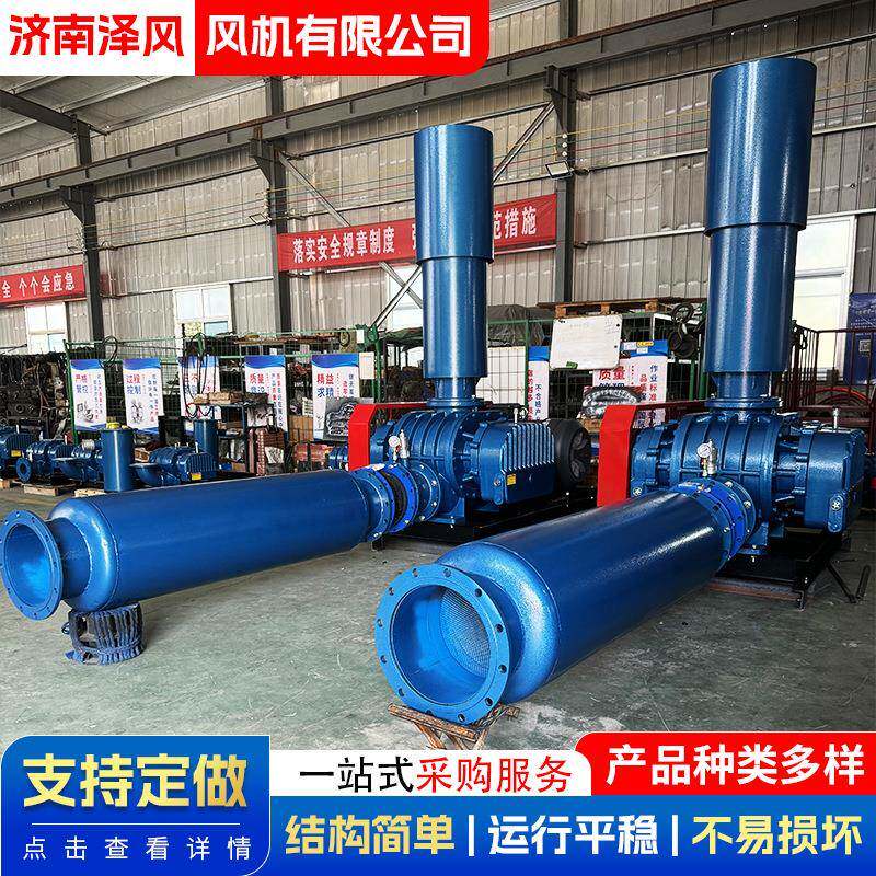 章丘罗茨风机水产养殖罗茨增氧机污水处理曝气机三叶罗茨鼓风机