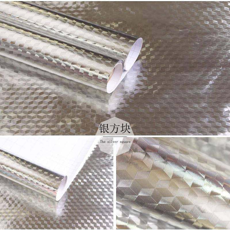 厨房防油贴纸耐高温防水PVC加厚自粘墙贴橱柜贴纸墙纸铝箔纸厂家