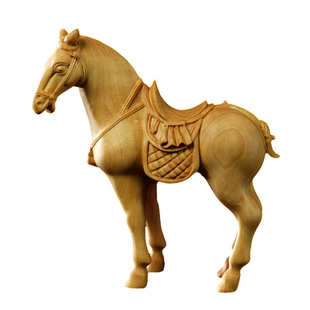 黄杨木雕刻生肖马手把件动物木质工艺品家居饰品客厅摆件批发代发
